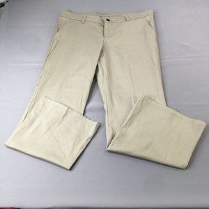 Genuine Dickies Pants Womens Size 16 Tan Khaki Slim Fit Workwear